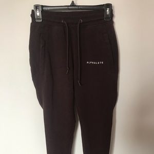 BURGUNDY ALPHALETE JOGGERS